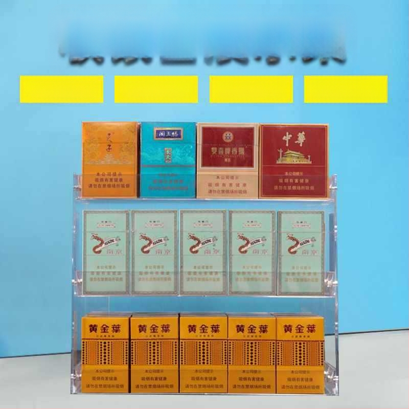 Stenu montovaný stojan na cigarety, viacposchodové skladovanie, z plastu