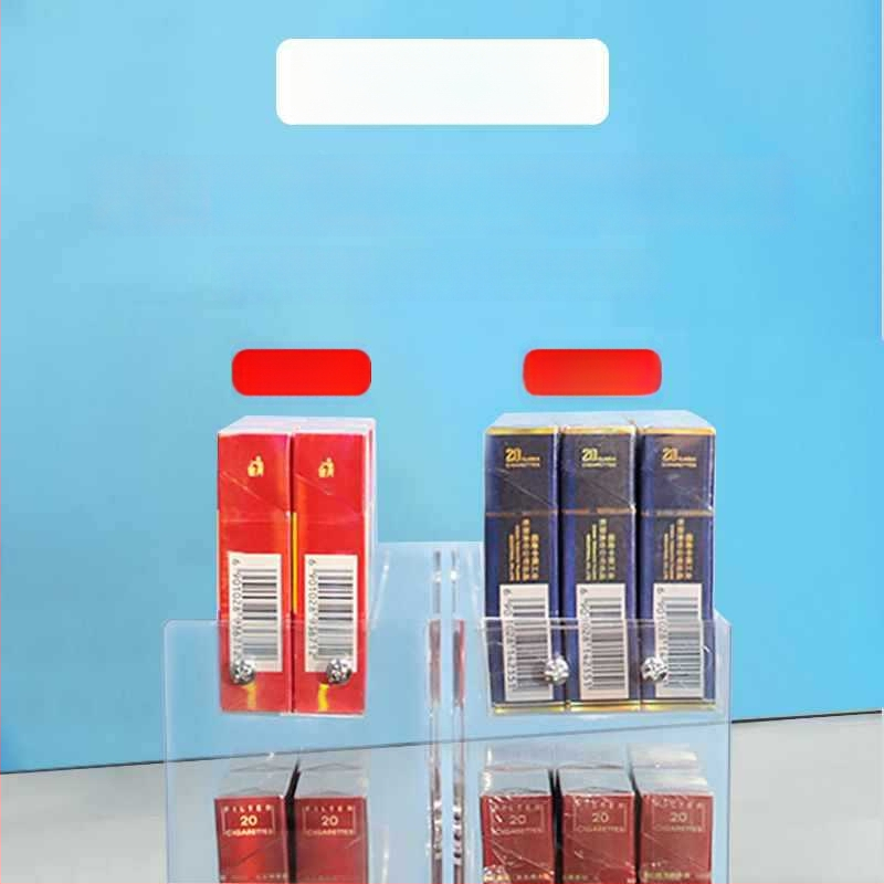 Stenu montovaný stojan na cigarety, viacposchodové skladovanie, z plastu