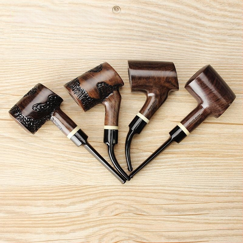 Drevená fajka, ručne vyrobená, staromódny tabakový doplnok, 9 mm filtr