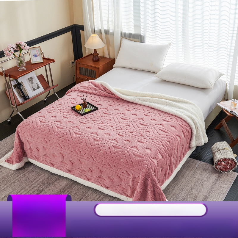 Deka na domáce použitie s európskym vzorom jacquard, hrubá teplá ovčej vlna, nordický štýl pre spálňu a pohovku (Zloženie ≥95%, Hmotnosť 1–1.5 kg, Sezóna jar a jeseň, Zmršťovanie 2–3%, Farebná stálosť 4)