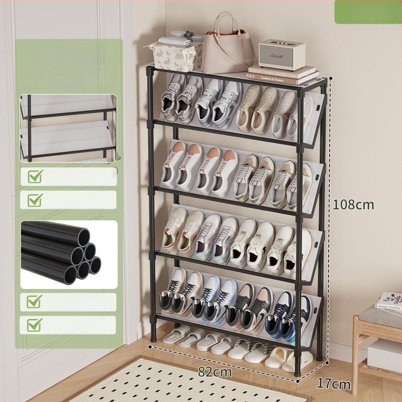 Botník na dvere pre úzky vstup, vnútorný organizér s 3–6 úrovňami a návodom na montáž