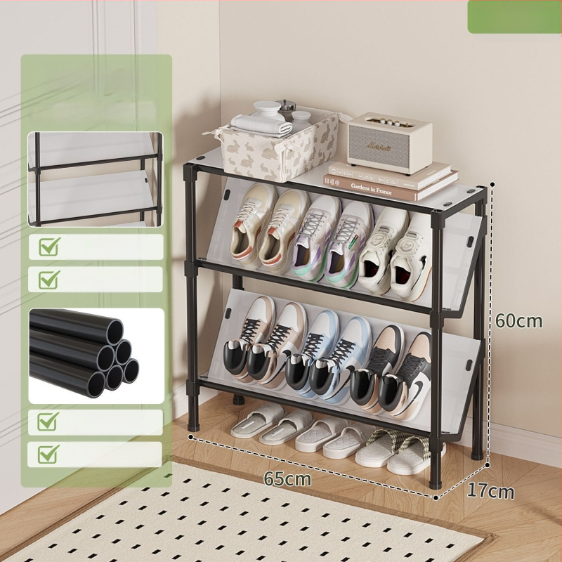 Botník na dvere pre úzky vstup, vnútorný organizér s 3–6 úrovňami a návodom na montáž