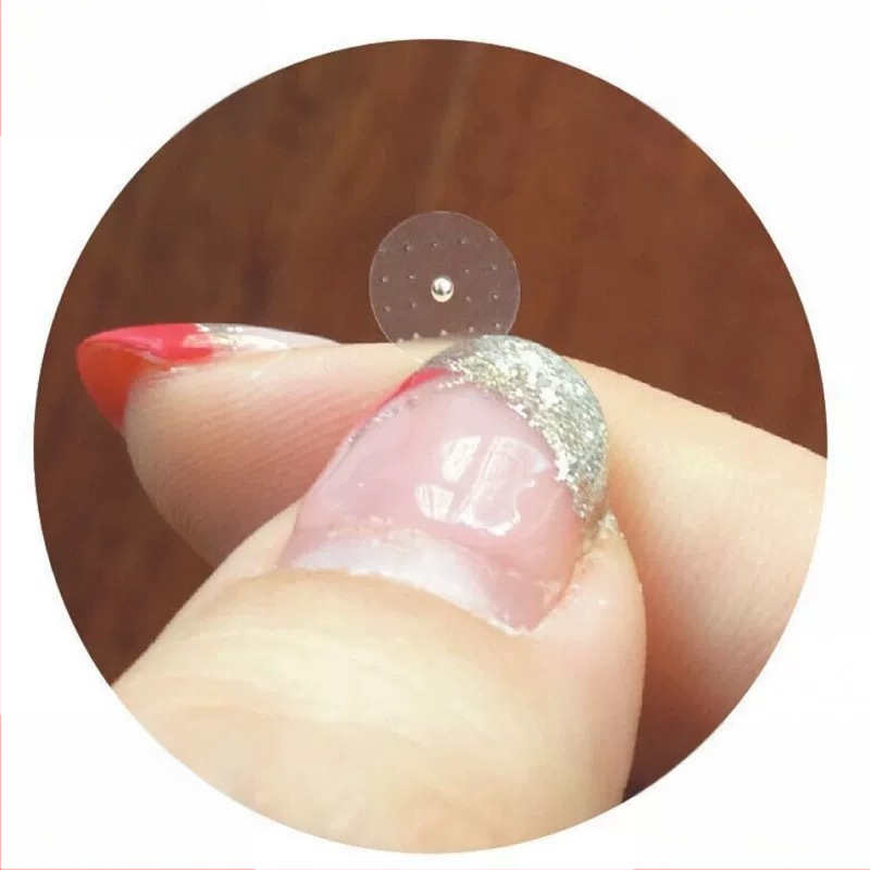 Frosted Ear Patches pre akupunktúrne body ucha | oceľ | 100 ks | Longevity