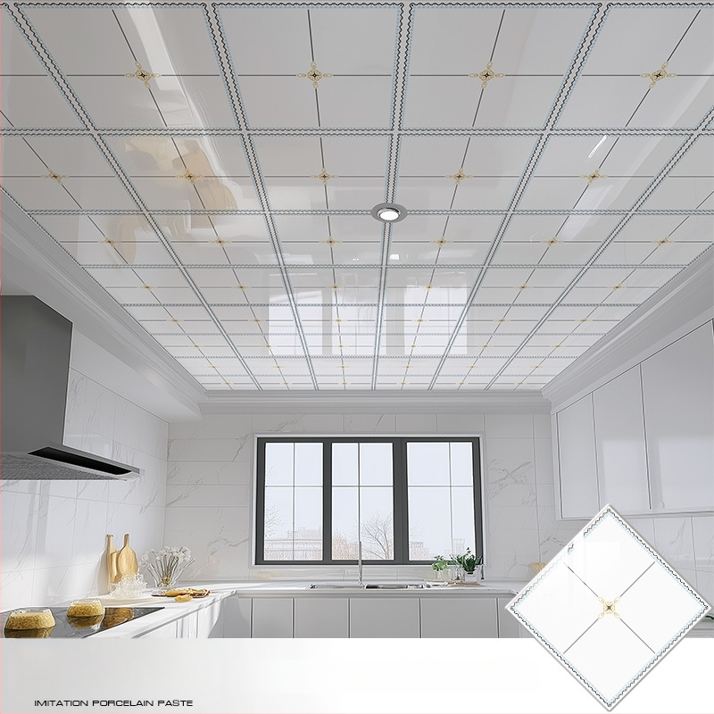 Samo­lepiaca stropná tapeta s geometrickým vzorom, vodotesná a odolná voči škvrnám, hrúbka 2,5 mm