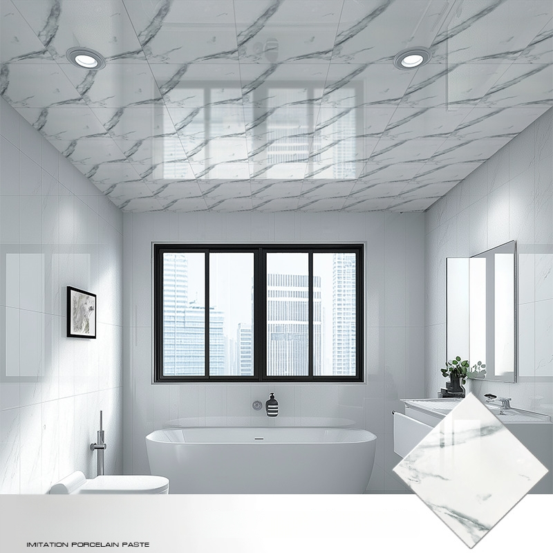 Samo­lepiaca stropná tapeta s geometrickým vzorom, vodotesná a odolná voči škvrnám, hrúbka 2,5 mm