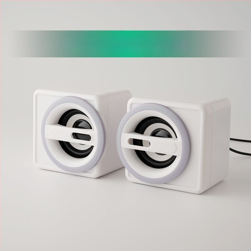 Dang chew Stolný počítačový reproduktor, 2.0 kanály, 3,5 mm káblové pripojenie, silný bas, vysoká hlasitosť, vysoká kvalita