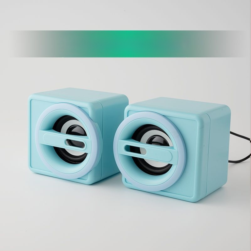 Dang chew Stolný počítačový reproduktor, 2.0 kanály, 3,5 mm káblové pripojenie, silný bas, vysoká hlasitosť, vysoká kvalita