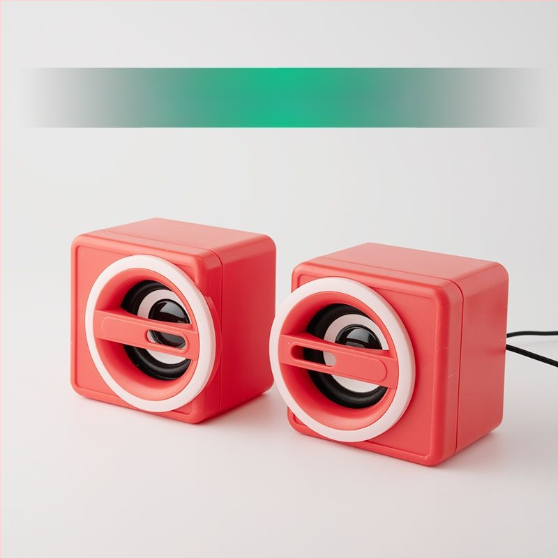 Dang chew Stolný počítačový reproduktor, 2.0 kanály, 3,5 mm káblové pripojenie, silný bas, vysoká hlasitosť, vysoká kvalita