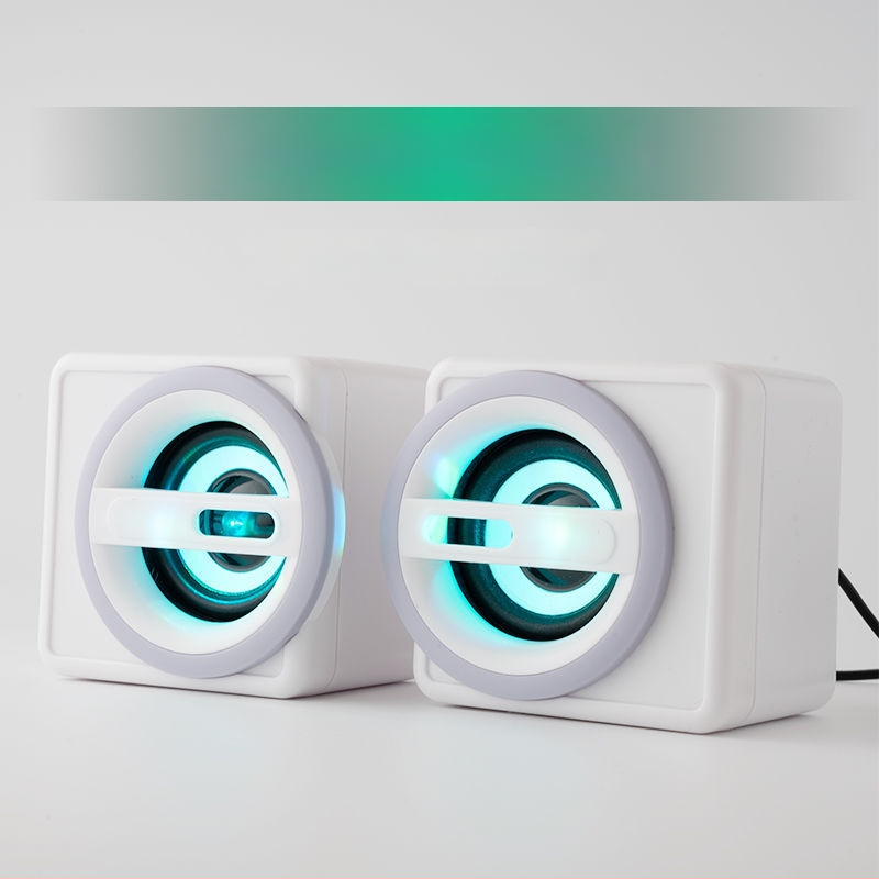 Dang chew Stolný počítačový reproduktor, 2.0 kanály, 3,5 mm káblové pripojenie, silný bas, vysoká hlasitosť, vysoká kvalita