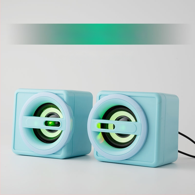 Dang chew Stolný počítačový reproduktor, 2.0 kanály, 3,5 mm káblové pripojenie, silný bas, vysoká hlasitosť, vysoká kvalita