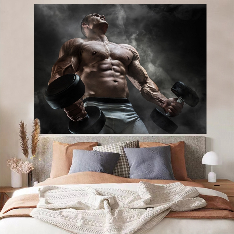 Nástenný gobelín — plyšový materiál, 100% polyester, moderný minimalistický štýl (digitálny tepelný transfer; obdĺžnikový tvar)