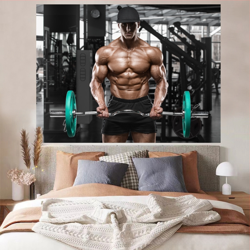 Nástenný gobelín — plyšový materiál, 100% polyester, moderný minimalistický štýl (digitálny tepelný transfer; obdĺžnikový tvar)