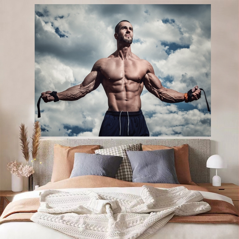 Nástenný gobelín — plyšový materiál, 100% polyester, moderný minimalistický štýl (digitálny tepelný transfer; obdĺžnikový tvar)