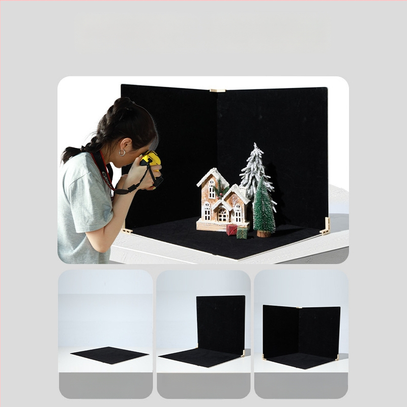 Fono plokštė su veliūrine šviesą sugeriančia medžiaga staliniams nuotraukoms