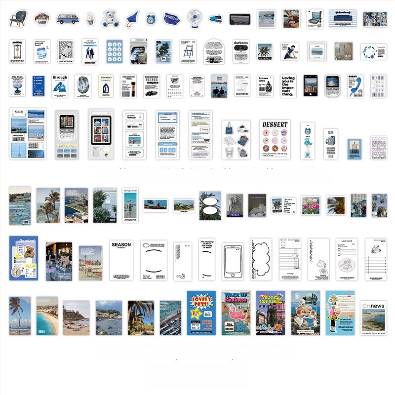 Sada samolepiek do denníka v kórejskom štýle, kolážové umenie v štýle časopisu, ručne vyrobené DIY samolepky, 200 listov