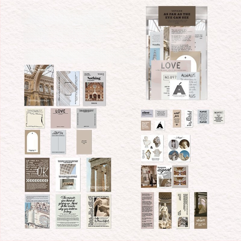Sada samolepiek do denníka v kórejskom štýle, kolážové umenie v štýle časopisu, ručne vyrobené DIY samolepky, 200 listov