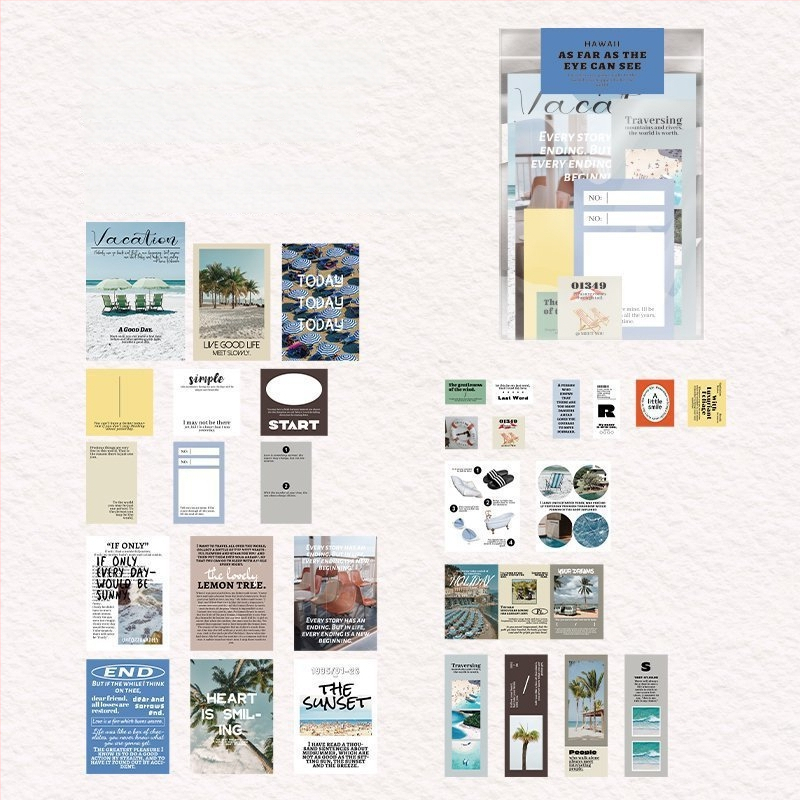 Sada samolepiek do denníka v kórejskom štýle, kolážové umenie v štýle časopisu, ručne vyrobené DIY samolepky, 200 listov