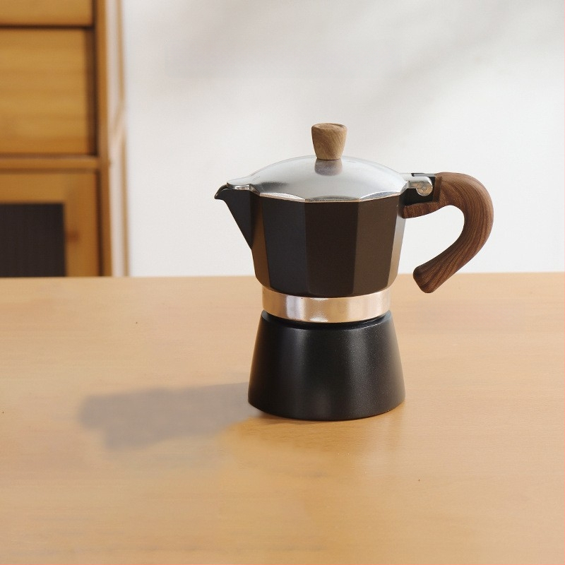 Talianska moka kanvička pre domáce použitie, hliníková zliatina, séria Moka pot, extrakcia kávy, tlač loga k dispozícii