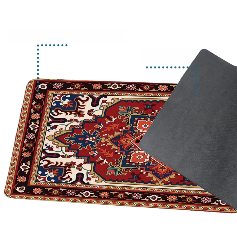 Peles paliktnis ar retro persiešu rakstu, vienpusējs, pretslīdošs, dabīgā gumija, termotransfer druka, ar logotipu drukātu, pielāgošana pieejama