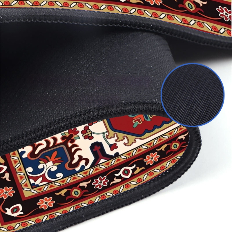 Peles paliktnis ar retro persiešu rakstu, vienpusējs, pretslīdošs, dabīgā gumija, termotransfer druka, ar logotipu drukātu, pielāgošana pieejama