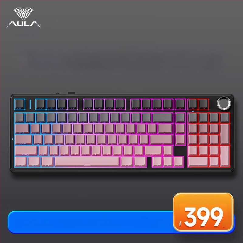 Aula Tarantula F99/F99Pro mechanická klávesnica – bezdrôtový Bluetooth, tri režimy, RGB podsvietenie, ABS telo, až 3 zariadenia súčasne