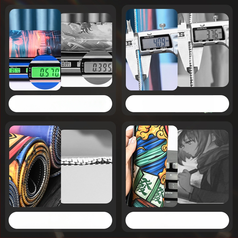 Spēļu galda paliktnis ar anime acs dizainu, anti-slip gumijas un auduma materiāls, rokas atbalsts, termotransferā druka, pielāgota druka