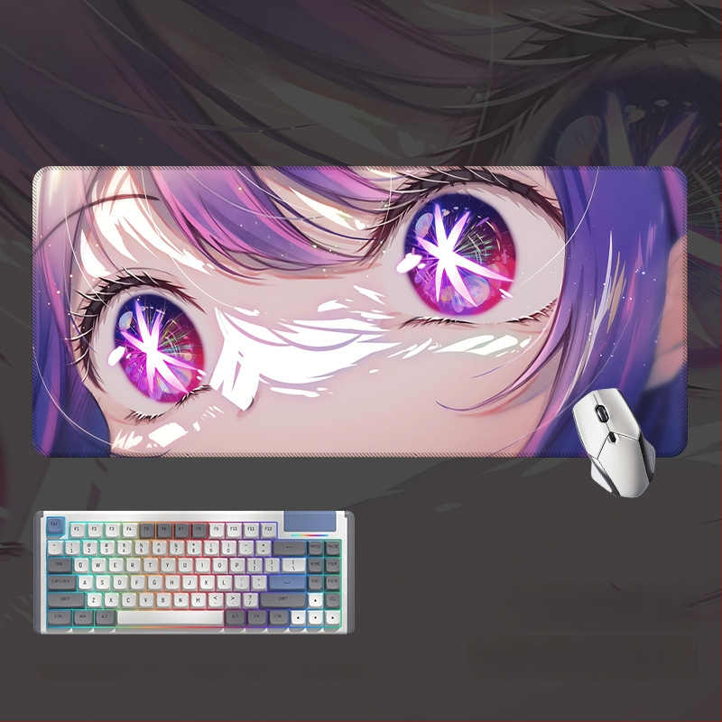 Spēļu galda paliktnis ar anime acs dizainu, anti-slip gumijas un auduma materiāls, rokas atbalsts, termotransferā druka, pielāgota druka