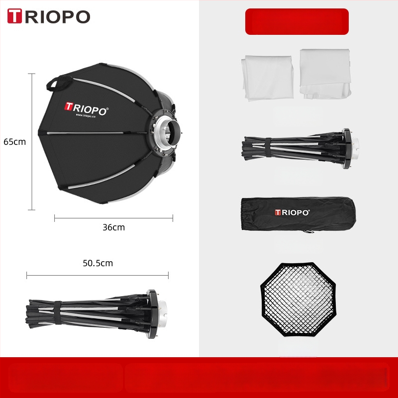 Jiebao K2 Švelnaus Šviesos Dėžė su Oktagonaline Tinkleliu – Greitas Tvirtinimas Studijinei Fotografijai