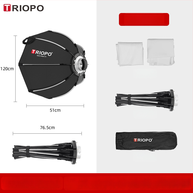 Jiebao K2 Švelnaus Šviesos Dėžė su Oktagonaline Tinkleliu – Greitas Tvirtinimas Studijinei Fotografijai