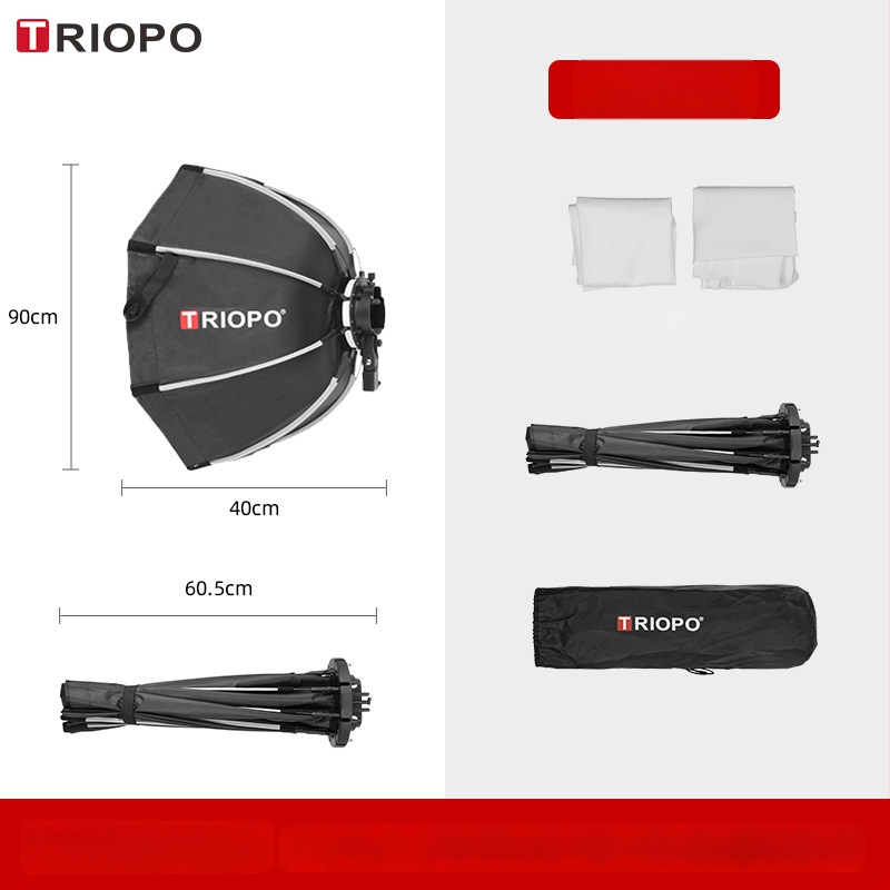 Jiebao K2 Švelnaus Šviesos Dėžė su Oktagonaline Tinkleliu – Greitas Tvirtinimas Studijinei Fotografijai