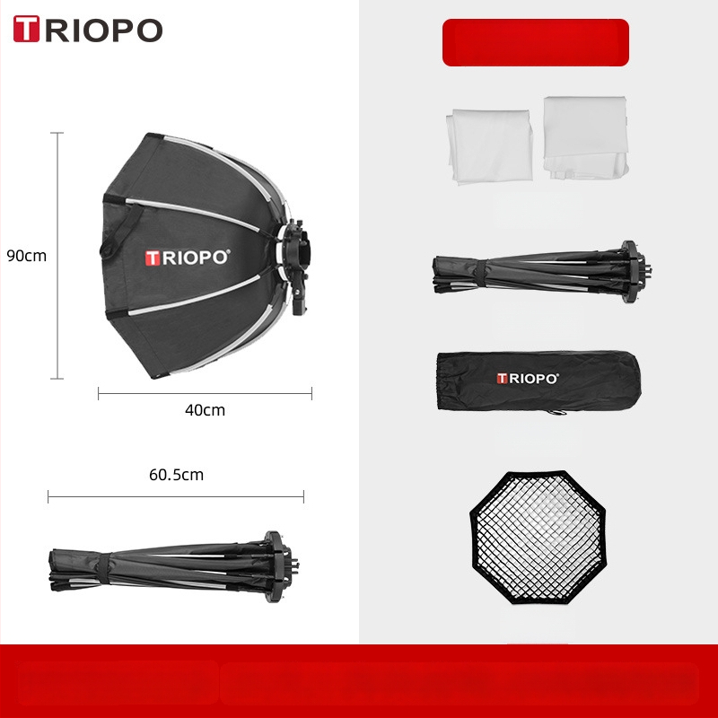 Jiebao K2 Švelnaus Šviesos Dėžė su Oktagonaline Tinkleliu – Greitas Tvirtinimas Studijinei Fotografijai