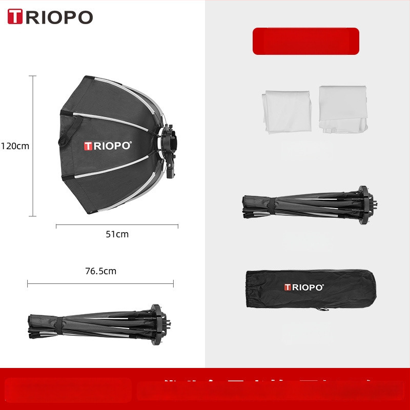 Jiebao K2 Švelnaus Šviesos Dėžė su Oktagonaline Tinkleliu – Greitas Tvirtinimas Studijinei Fotografijai
