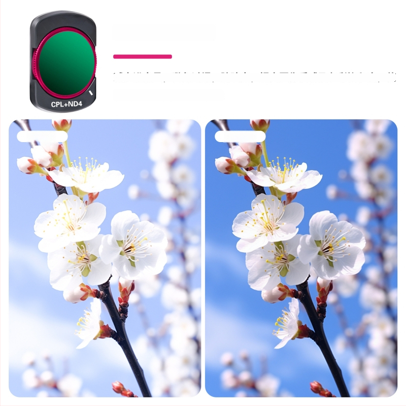 Zomei polarizačný filter pre DJI Osmo Pocket 3 – magnetické rýchle uvoľnenie UV/CPL/ND, optické sklo