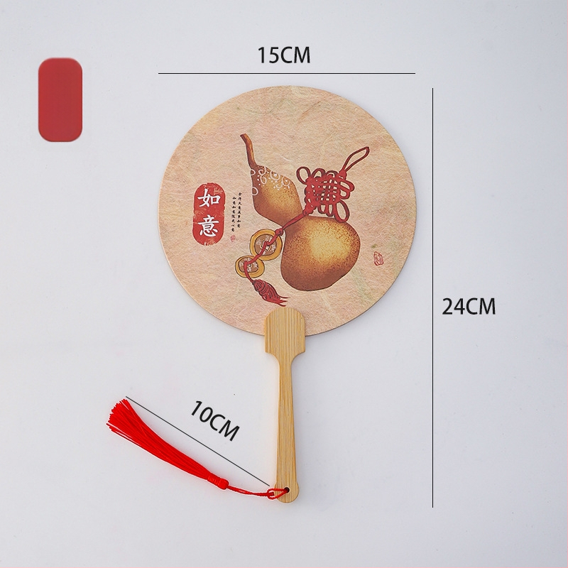 Ķīnas antīkā stila roku vents ar garu rokturi un pušķi, materiāls: audums, zīmols Tane, atsevišķa iepakošana