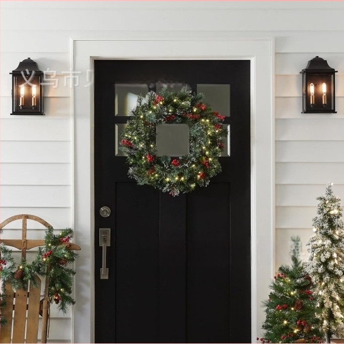 Beiqi plastikinis Kalėdinis vainikas – pakabukas ant durų ir langų