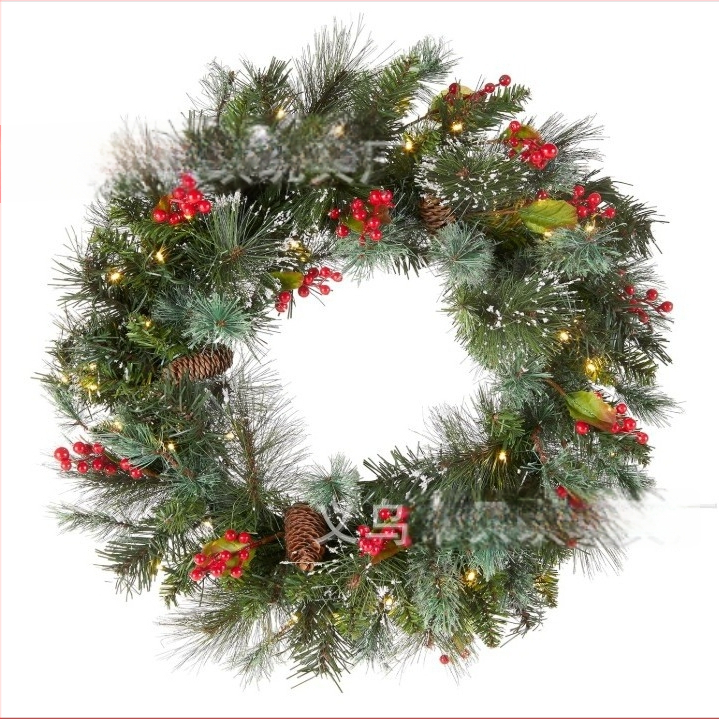 Beiqi plastikinis Kalėdinis vainikas – pakabukas ant durų ir langų