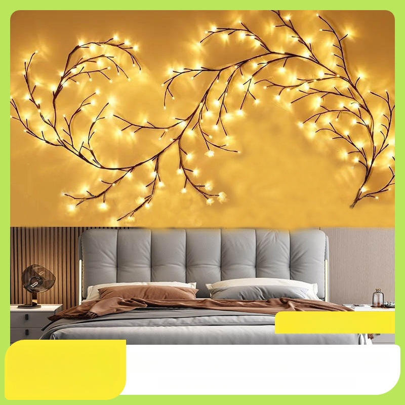 LED reťazec s klonmi do spálne - visiace svetlá, PVC plášť, 220V, IP44 (Štýl: Vetvy)