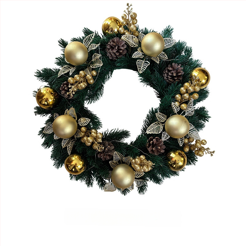 Vianočný veniec - ručne vyrobený, plastový materiál, moderný minimalistický štýl, na vitrínu a na zavesenie na dvere