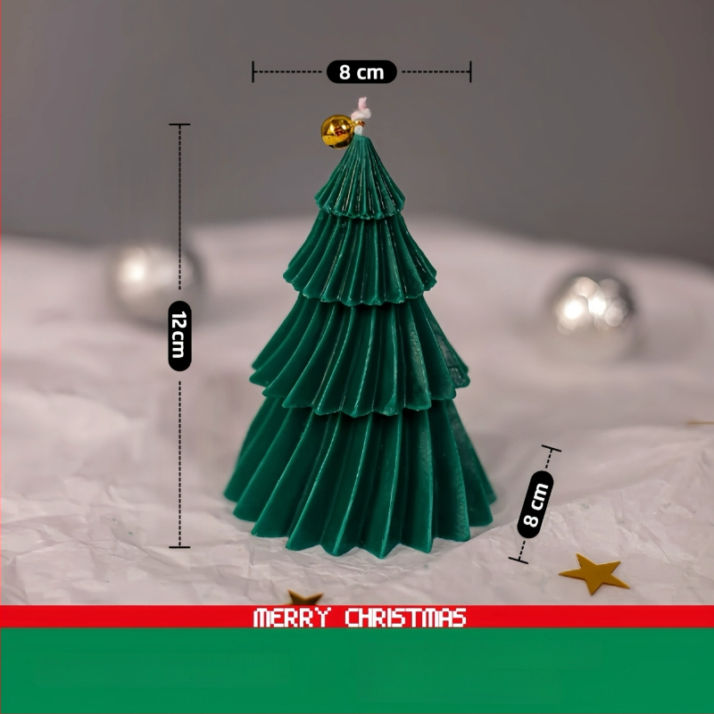 HX-086 Svíčka vianočný strom, ručná výroba, liatie, sójový zmes vosku, tlač s vlastným logom