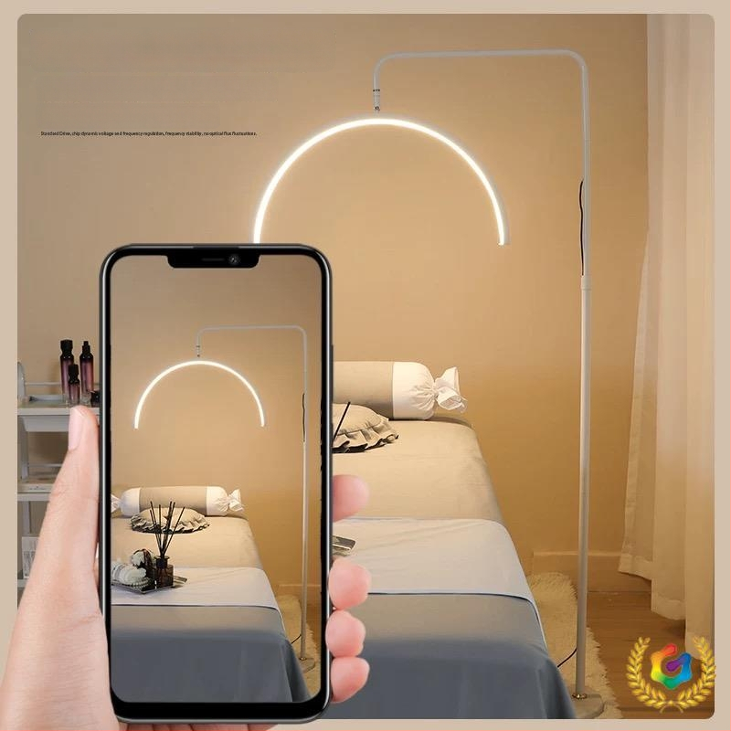Štýl LED lampa pre kozmetický salón na starostlivosť o oči, nechty a mihalnice, stojaca lampa, 100–240 V, pokrytie 10–15 m², nožný vypínač, moderný minimalistický štýl