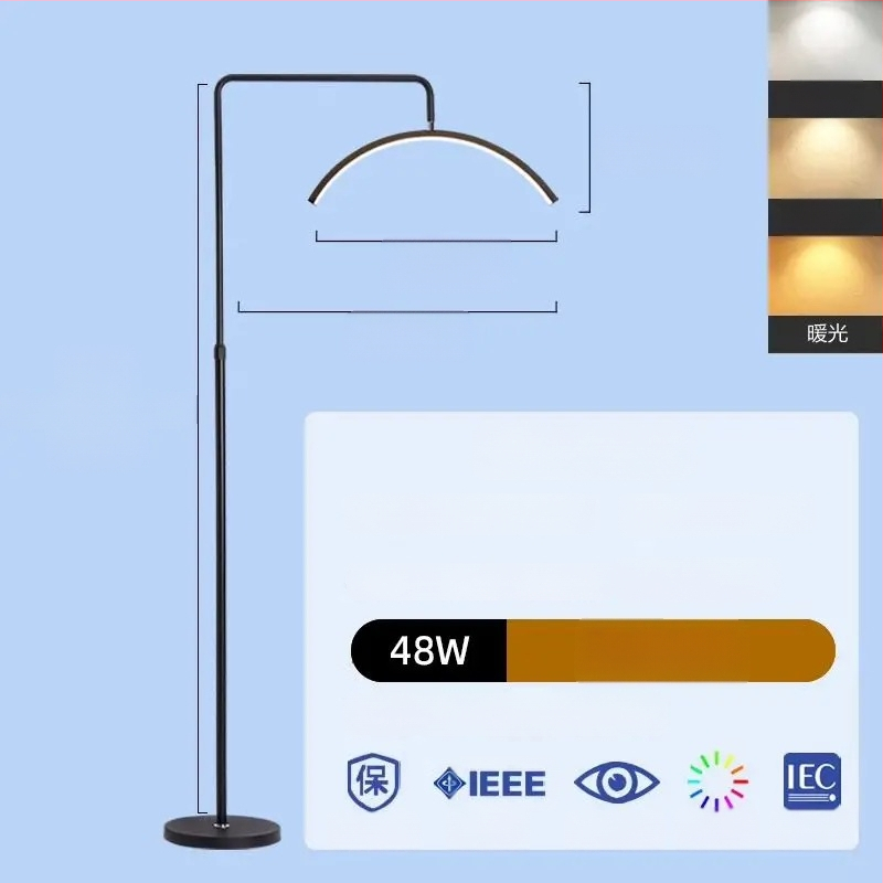 Štýl LED lampa pre kozmetický salón na starostlivosť o oči, nechty a mihalnice, stojaca lampa, 100–240 V, pokrytie 10–15 m², nožný vypínač, moderný minimalistický štýl