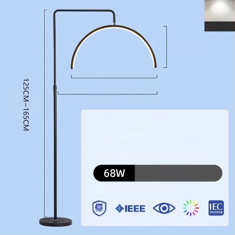 Štýl LED lampa pre kozmetický salón na starostlivosť o oči, nechty a mihalnice, stojaca lampa, 100–240 V, pokrytie 10–15 m², nožný vypínač, moderný minimalistický štýl
