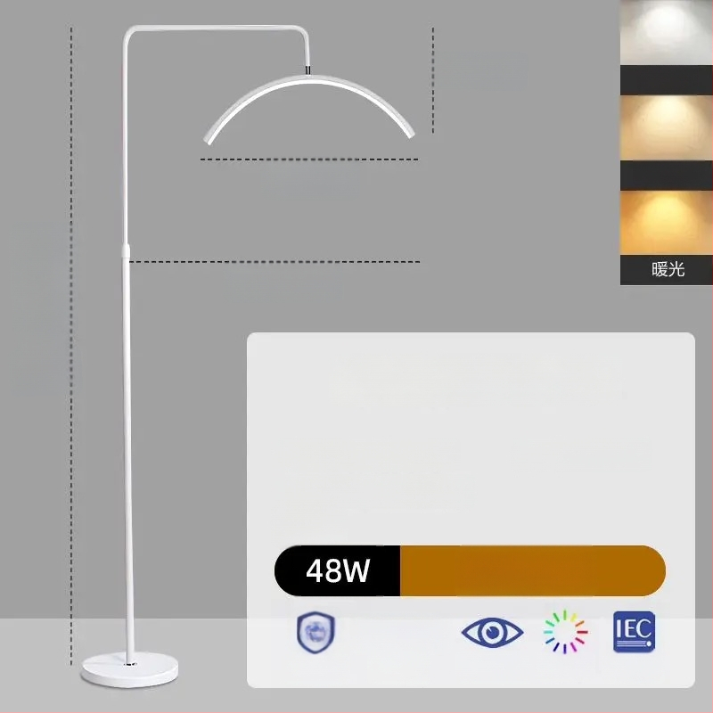 Štýl LED lampa pre kozmetický salón na starostlivosť o oči, nechty a mihalnice, stojaca lampa, 100–240 V, pokrytie 10–15 m², nožný vypínač, moderný minimalistický štýl