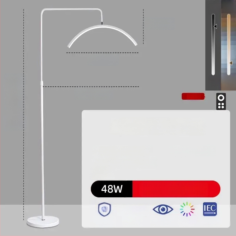 Štýl LED lampa pre kozmetický salón na starostlivosť o oči, nechty a mihalnice, stojaca lampa, 100–240 V, pokrytie 10–15 m², nožný vypínač, moderný minimalistický štýl