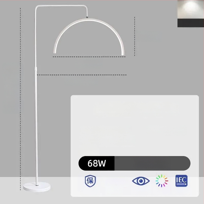 Štýl LED lampa pre kozmetický salón na starostlivosť o oči, nechty a mihalnice, stojaca lampa, 100–240 V, pokrytie 10–15 m², nožný vypínač, moderný minimalistický štýl