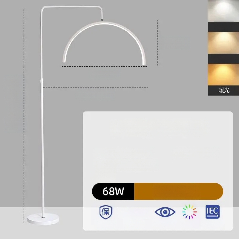 Štýl LED lampa pre kozmetický salón na starostlivosť o oči, nechty a mihalnice, stojaca lampa, 100–240 V, pokrytie 10–15 m², nožný vypínač, moderný minimalistický štýl