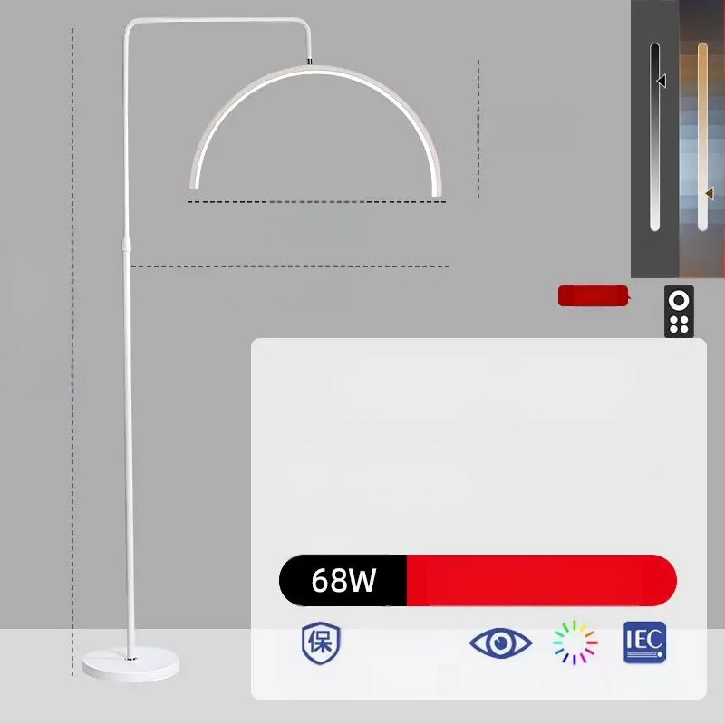 Štýl LED lampa pre kozmetický salón na starostlivosť o oči, nechty a mihalnice, stojaca lampa, 100–240 V, pokrytie 10–15 m², nožný vypínač, moderný minimalistický štýl