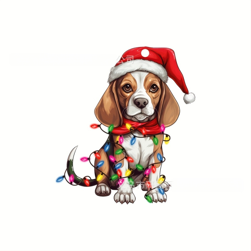 Akrila Ziemassvētku suņa automobiļu rotājums, iekšējais kulons, mūsdienīgs stils