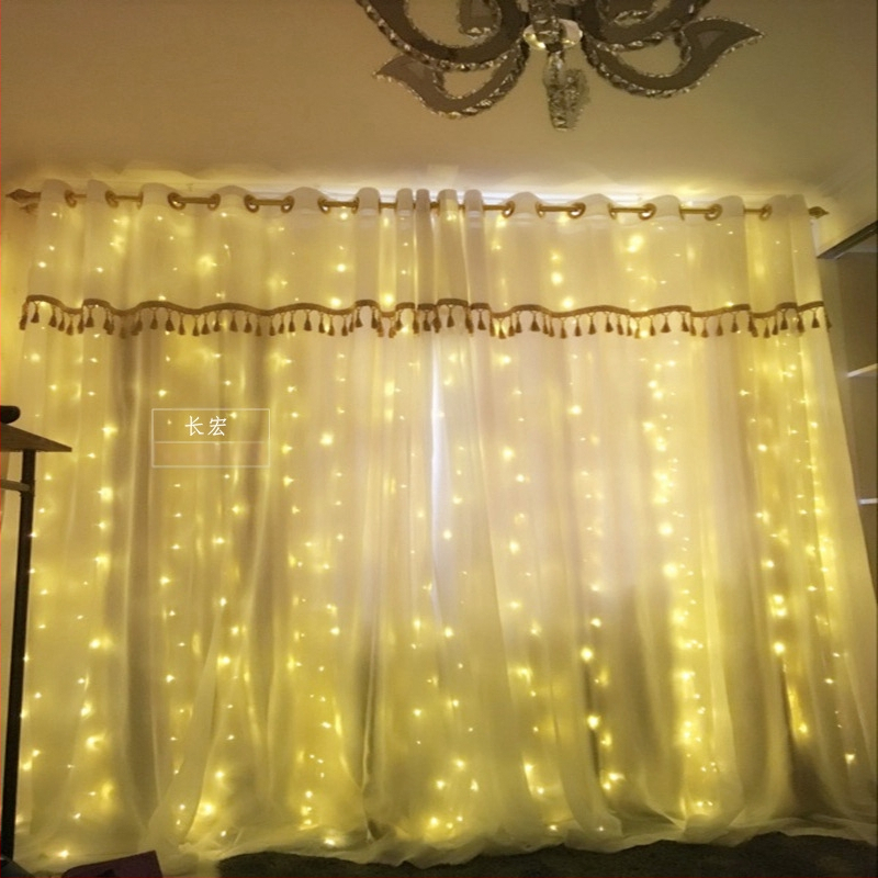 LED hviezdne svetlá na záves s vodopádom – svadobná dekorácia, 110V, CE certifikované, tvar: totem