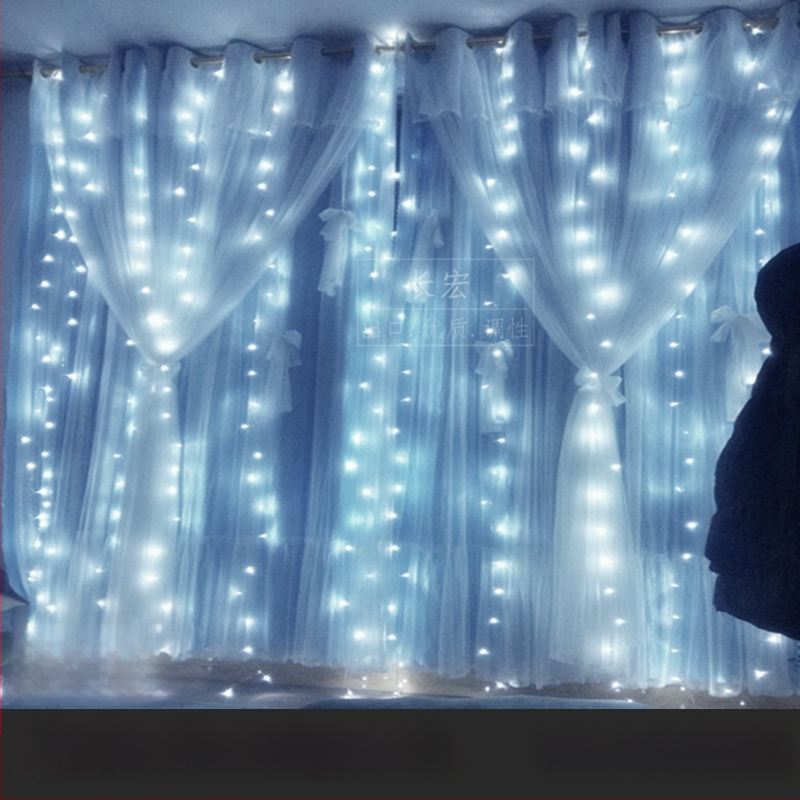 LED hviezdne svetlá na záves s vodopádom – svadobná dekorácia, 110V, CE certifikované, tvar: totem